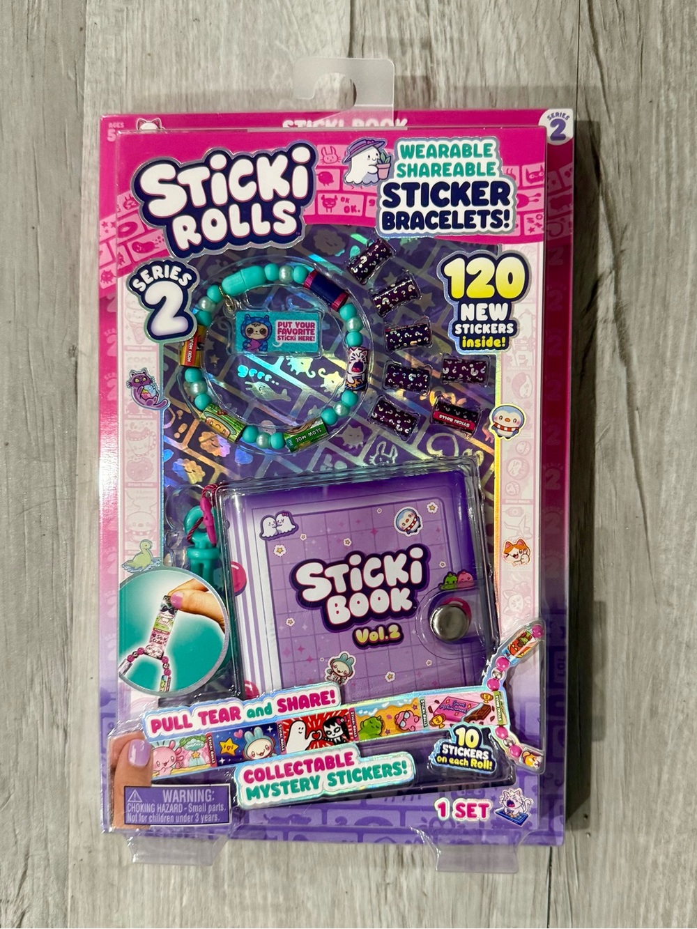 Sticki Rolls Series 2 Purple Sticki Book & Bracelet Sticker Kit